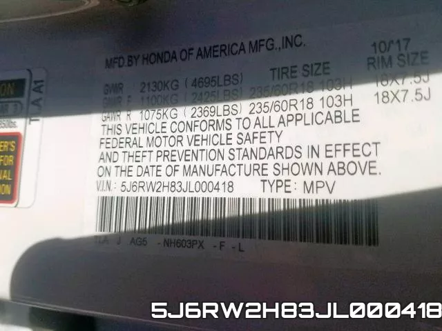 5J6RW2H83JL000418 фото 2