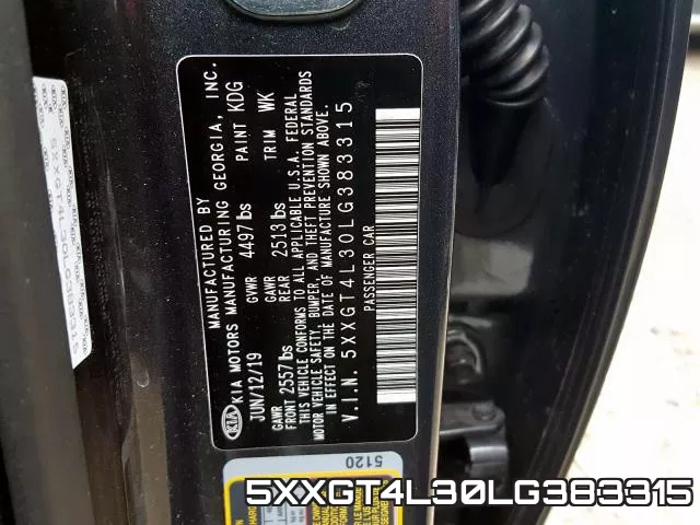 5XXGT4L30LG383315 фото 2