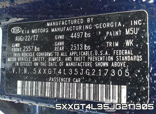 5XXGT4L35JG217305 фото 9