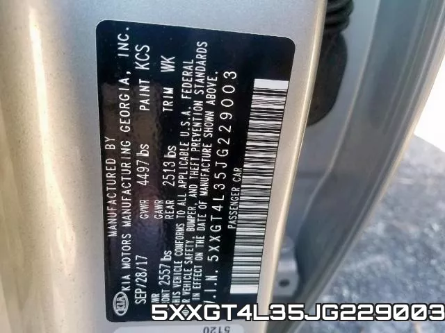 5XXGT4L35JG229003 фото 2