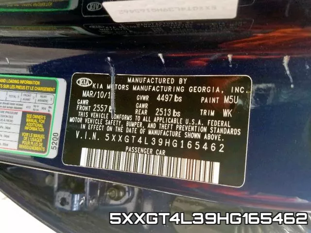 5XXGT4L39HG165462 фото 2
