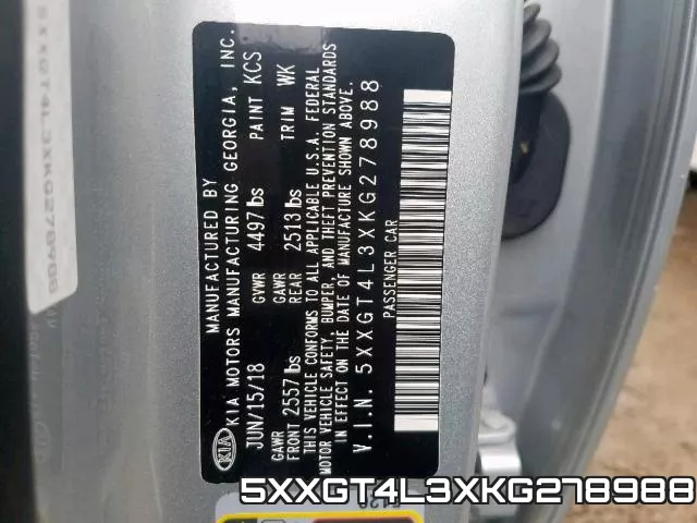 5XXGT4L3XKG278988 фото 2