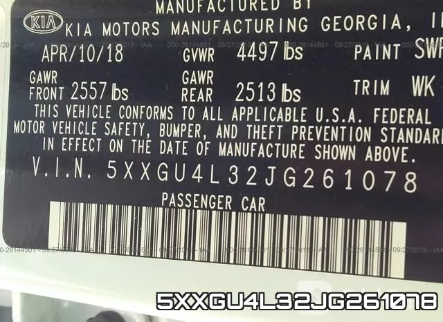 5XXGU4L32JG261078 фото 10