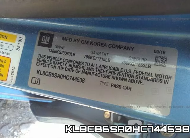 KL8CB6SA0HC744538 фото 10