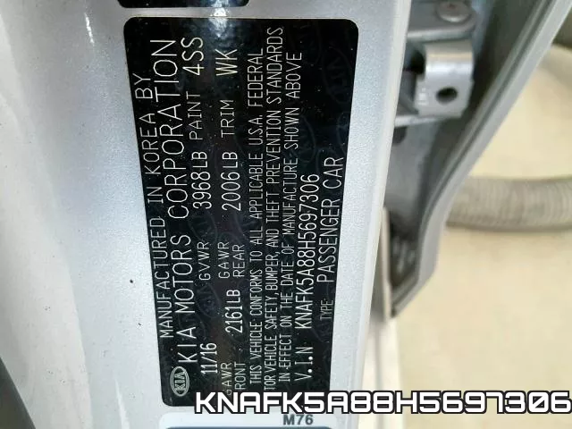 KNAFK5A88H5697306 фото 2