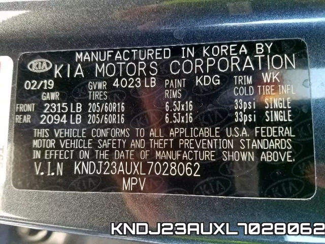 KNDJ23AUXL7028062 фото 2