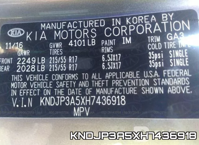 KNDJP3A5XH7436918 фото 10