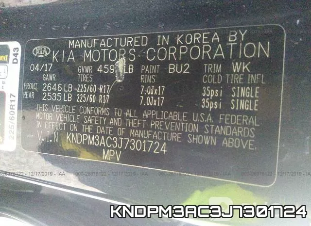 KNDPM3AC3J7301724 фото 9