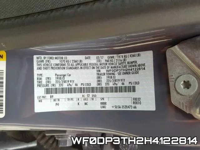 WF0DP3TH2H4122814 фото 2