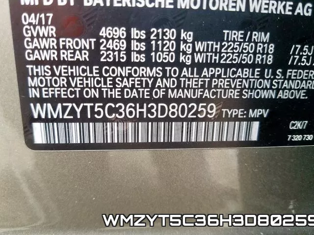 WMZYT5C36H3D80259 фото 2