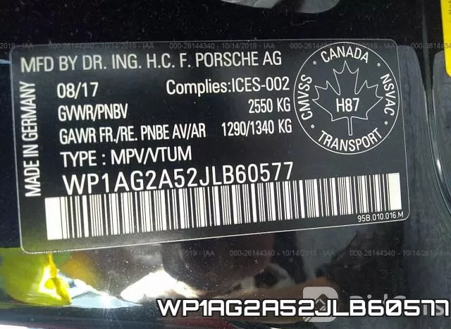 WP1AG2A52JLB60577 фото 10