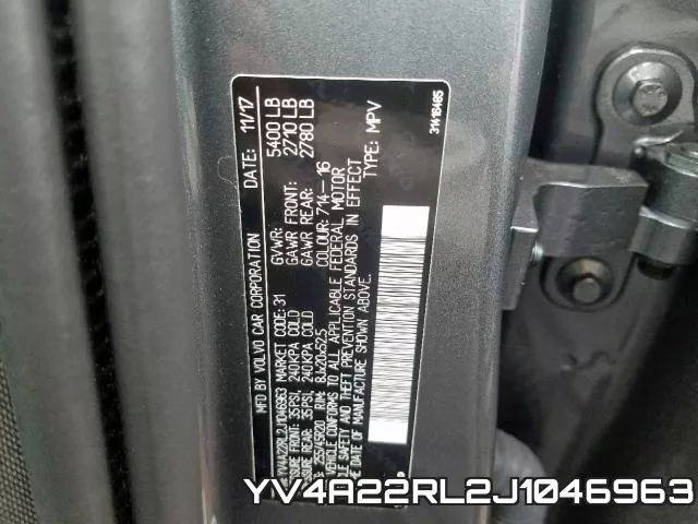 YV4A22RL2J1046963 фото 2