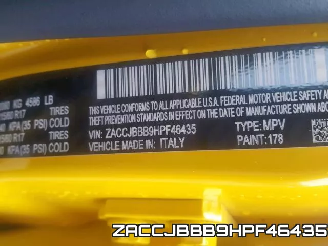 ZACCJBBB9HPF46435 фото 2