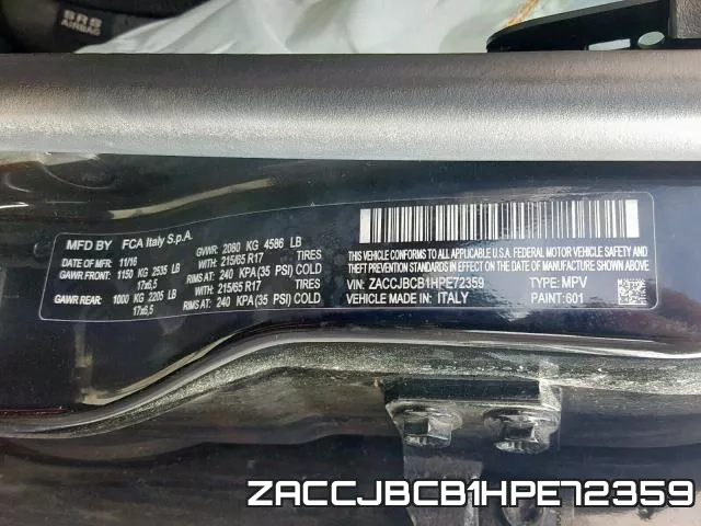 ZACCJBCB1HPE72359 фото 2