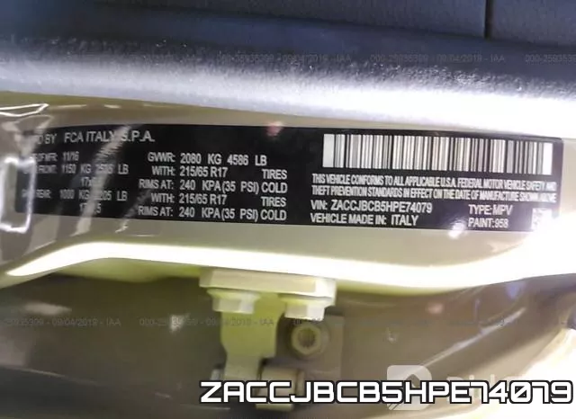 ZACCJBCB5HPE74079 фото 9