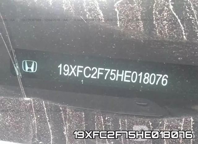 19XFC2F75HE018076 фото 10