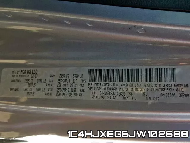1C4HJXEG6JW102688 фото 2