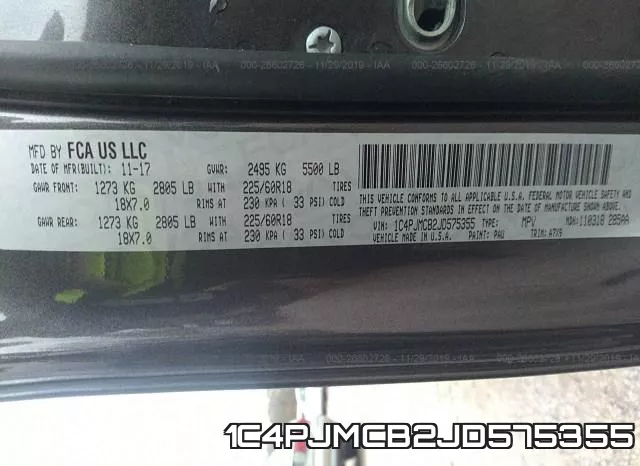 1C4PJMCB2JD575355 фото 10
