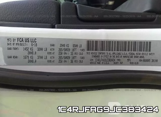 1C4RJFAG9JC383424 фото 10
