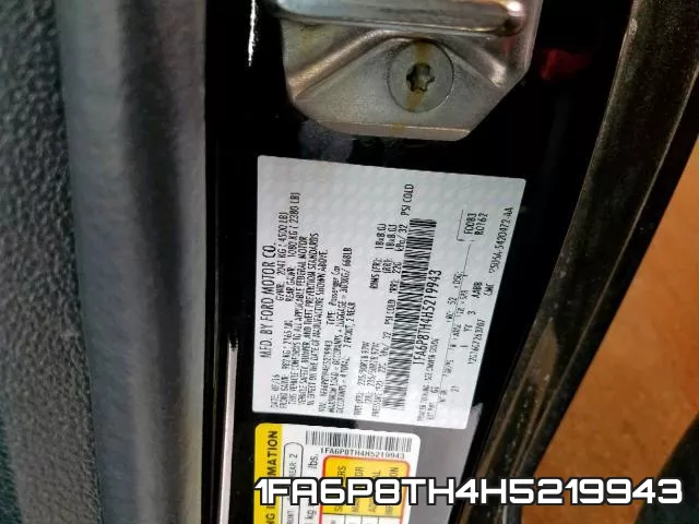 1FA6P8TH4H5219943 фото 2