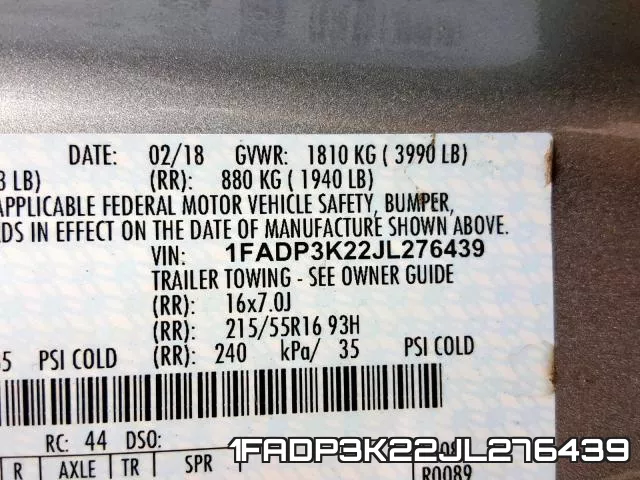1FADP3K22JL276439 фото 2
