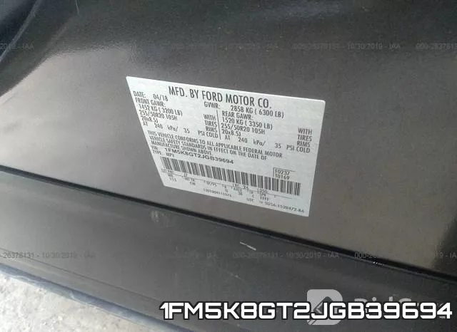 1FM5K8GT2JGB39694 фото 10