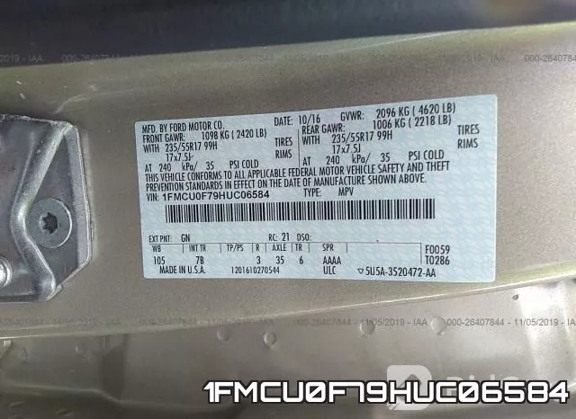 1FMCU0F79HUC06584 фото 8
