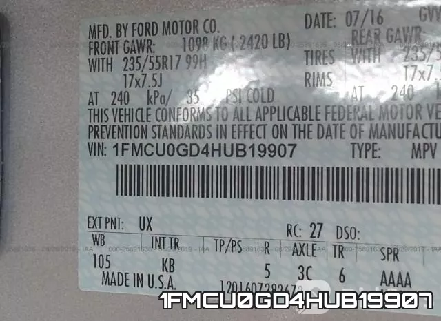 1FMCU0GD4HUB19907 фото 10