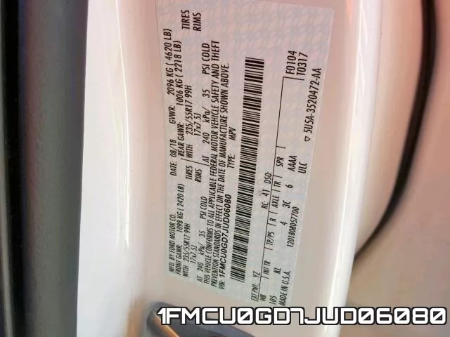 1FMCU0GD7JUD06080 фото 2