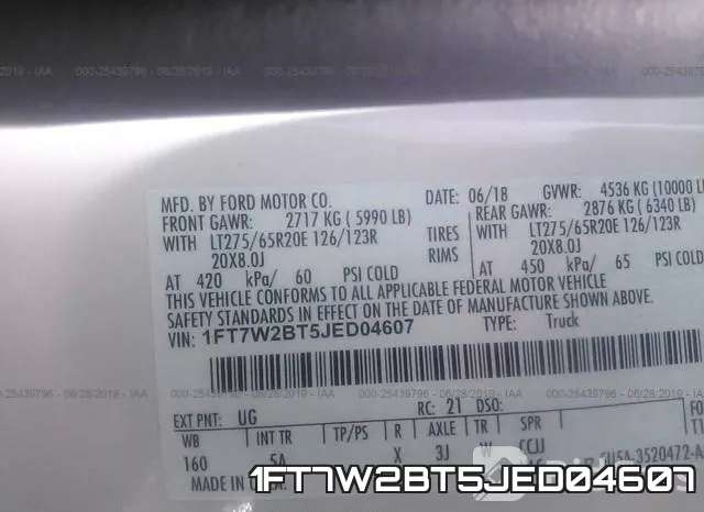 1FT7W2BT5JED04607 фото 10