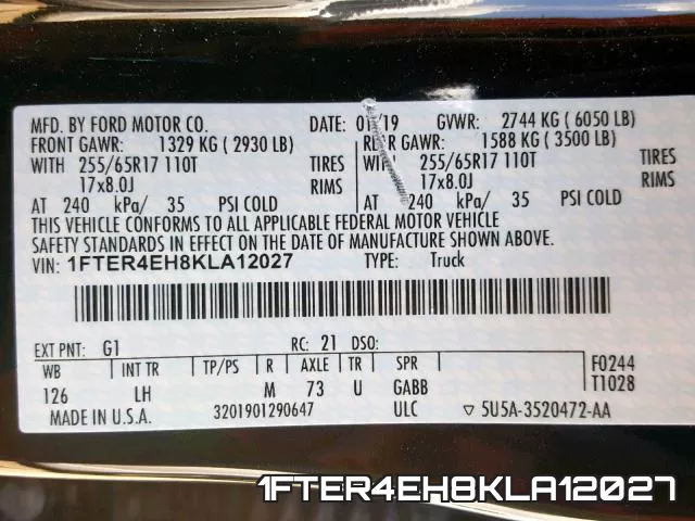 1FTER4EH8KLA12027 фото 2