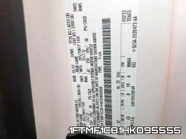 1FTMF1C81HKD95555 фото 2
