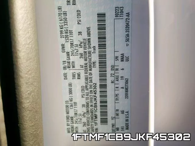 1FTMF1CB9JKF45302 фото 2
