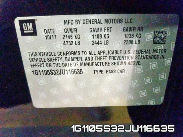 1G1105S32JU116635 фото 2