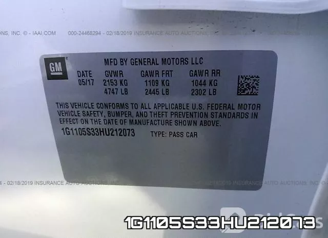 1G1105S33HU212073 фото 10