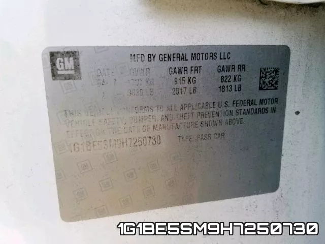 1G1BE5SM9H7250730 фото 2