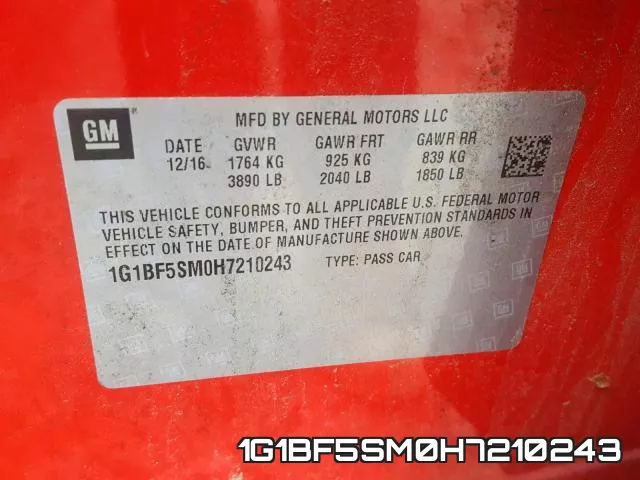 1G1BF5SM0H7210243 фото 2