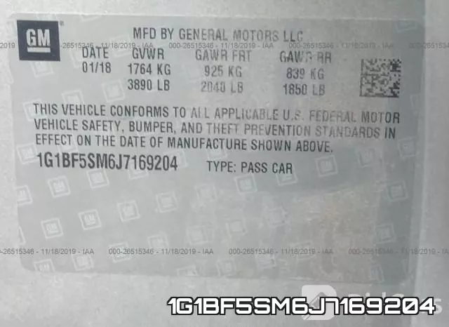 1G1BF5SM6J7169204 фото 9