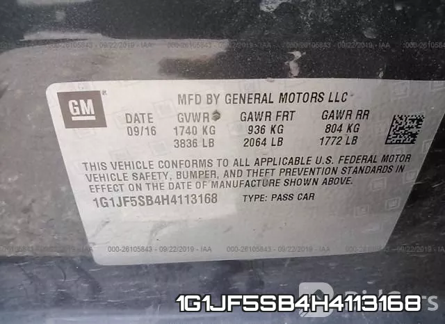 1G1JF5SB4H4113168 фото 10