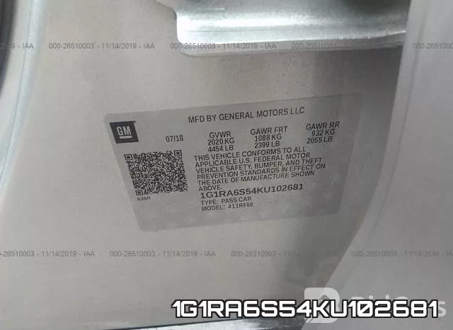 1G1RA6S54KU102681 фото 9