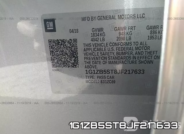 1G1ZB5ST8JF217633 фото 9