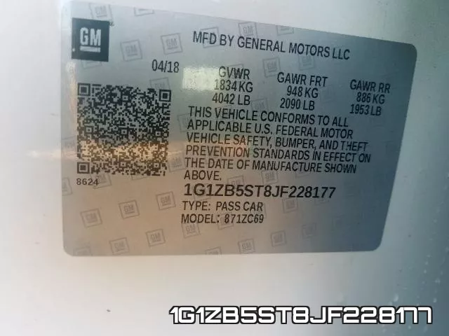 1G1ZB5ST8JF228177 фото 2