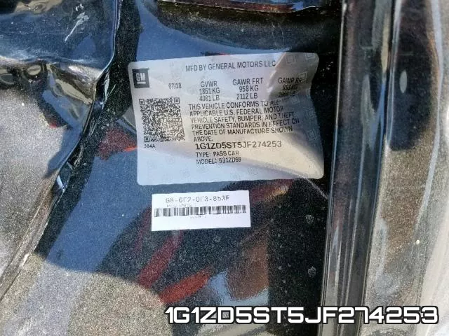 1G1ZD5ST5JF274253 фото 2