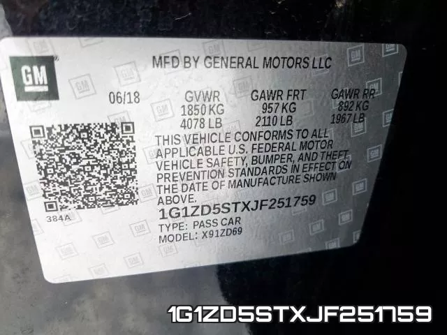1G1ZD5STXJF251759 фото 2
