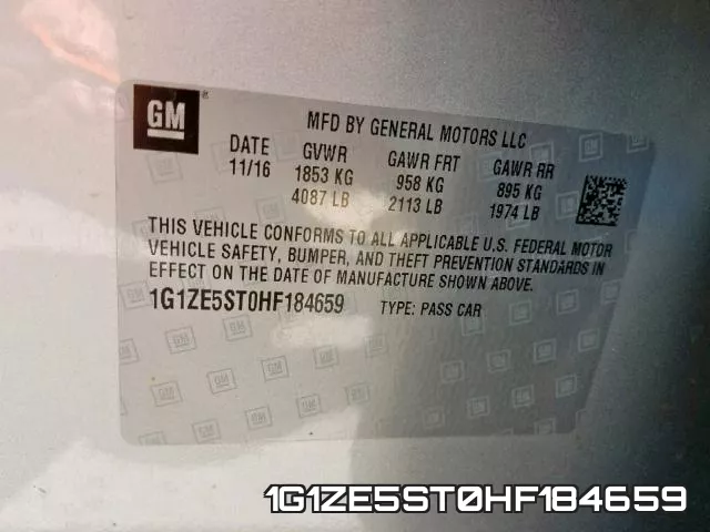 1G1ZE5ST0HF184659 фото 2