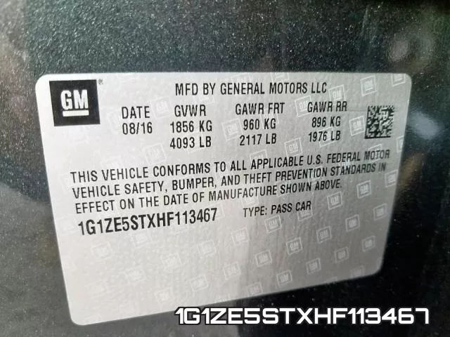 1G1ZE5STXHF113467 фото 2