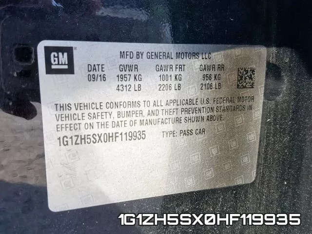 1G1ZH5SX0HF119935 фото 2