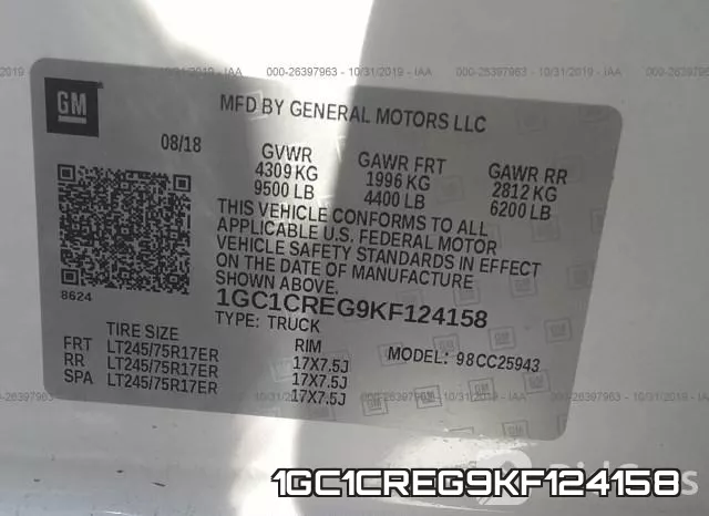 1GC1CREG9KF124158 фото 10