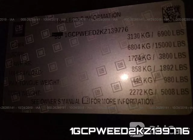 1GCPWEED2KZ139776 фото 9