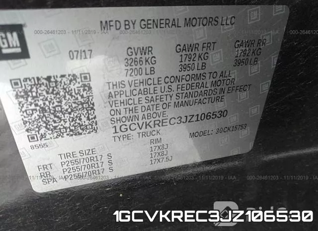1GCVKREC3JZ106530 фото 10